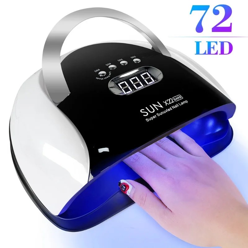 UV Nail Lamp 72 LEDs Nail Dryer MachineLCD Screen Quick-drying Manicure Lamp for Curing All Nails Gel Nail Art Tools